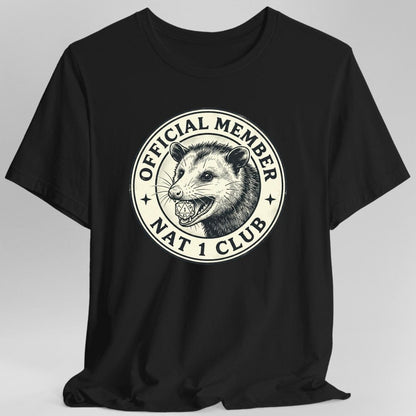 Printify T-Shirt Black / S Nat 1 Club T-Shirt