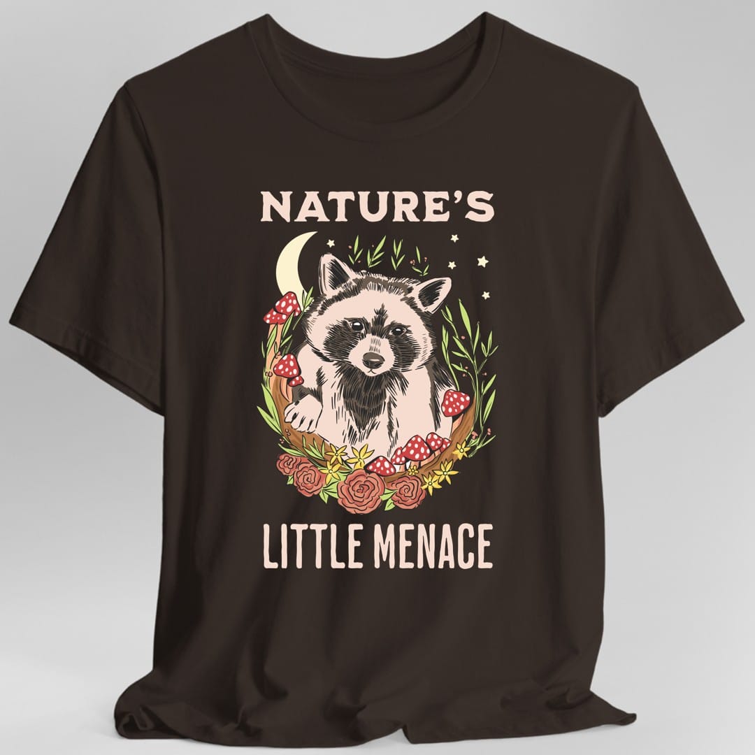 Printify T-Shirt Dark Chocolate / S Nature's Little Menace T-Shirt