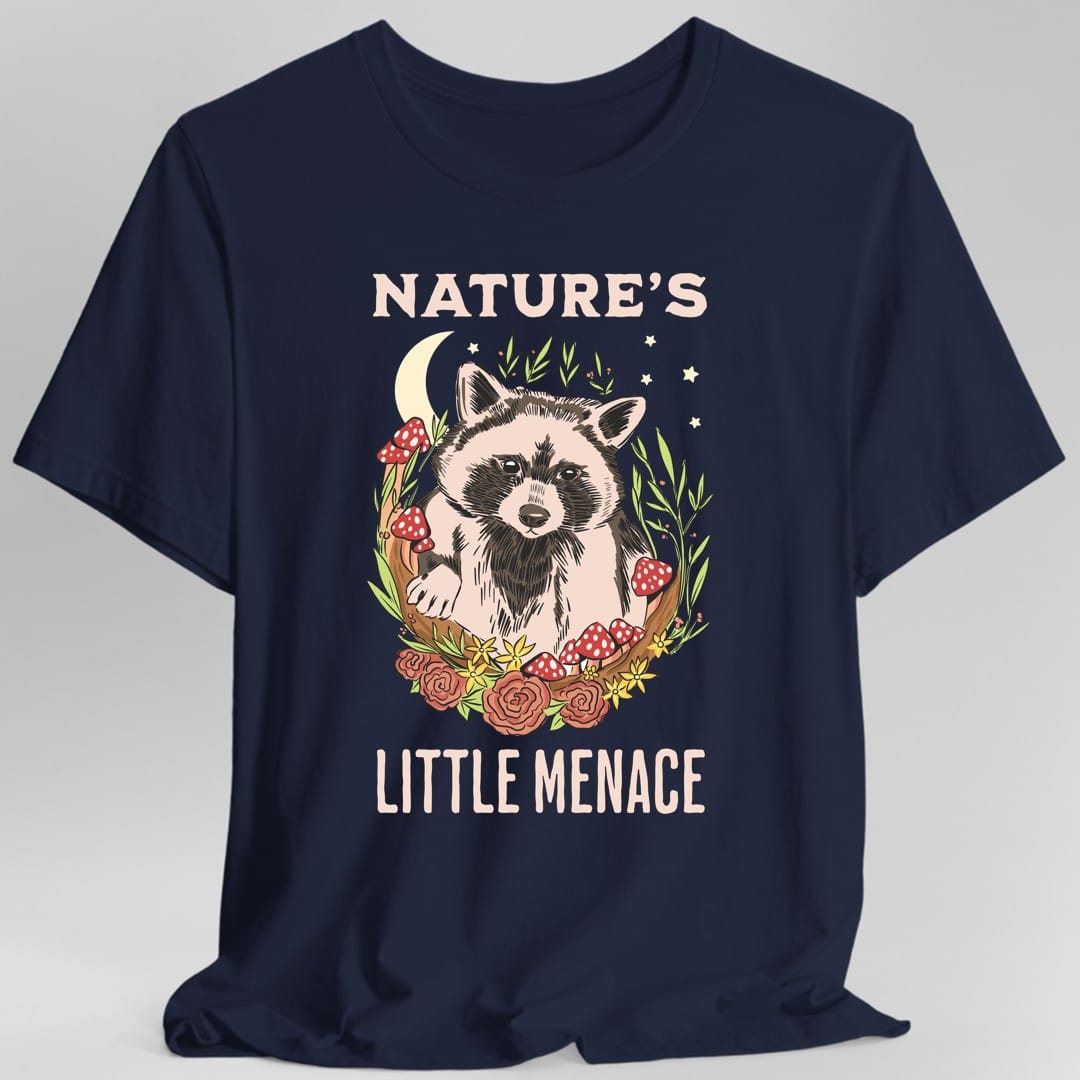Printify T-Shirt Navy / S Nature's Little Menace T-Shirt