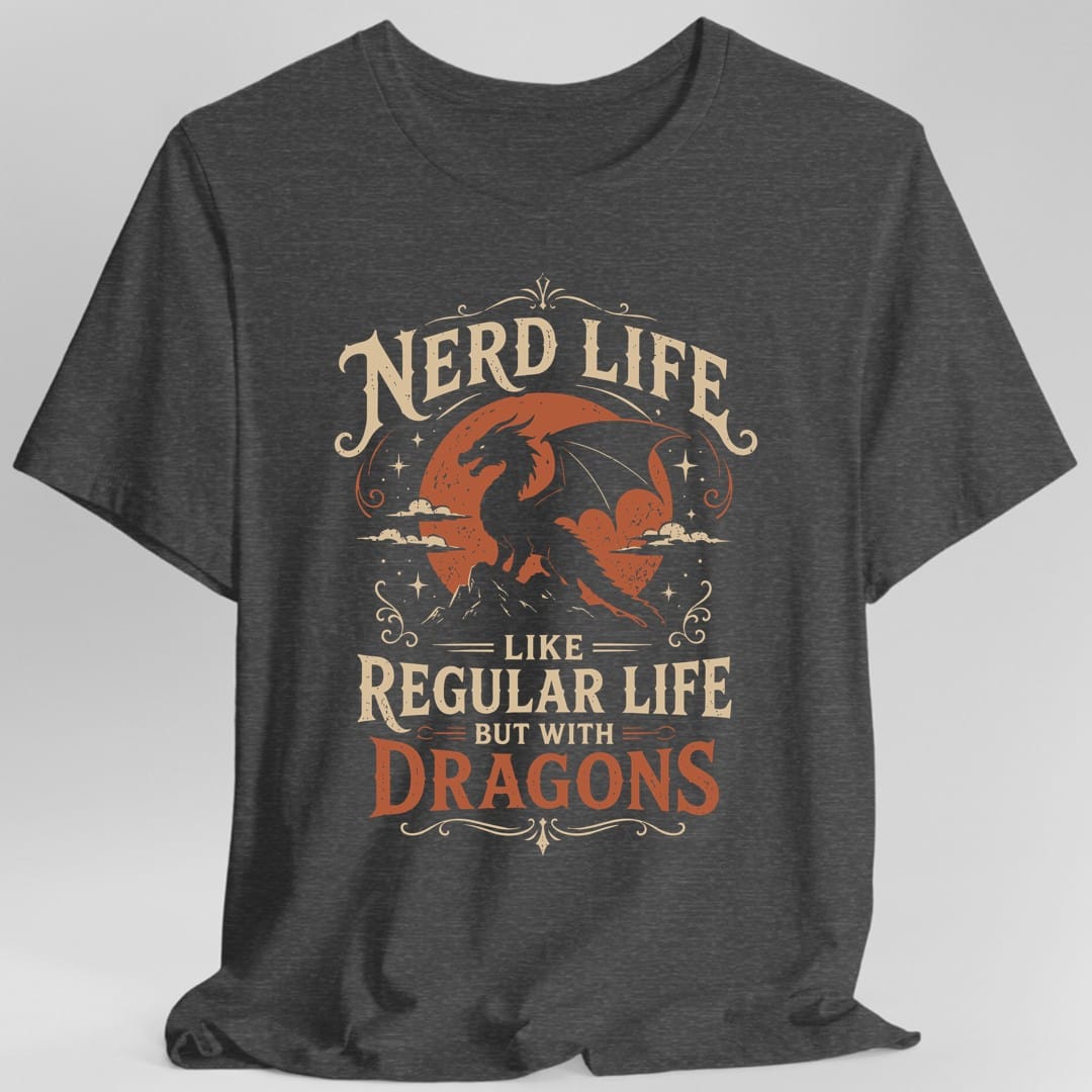 Printify T-Shirt Dark Heather / S Nerd Life T-Shirt