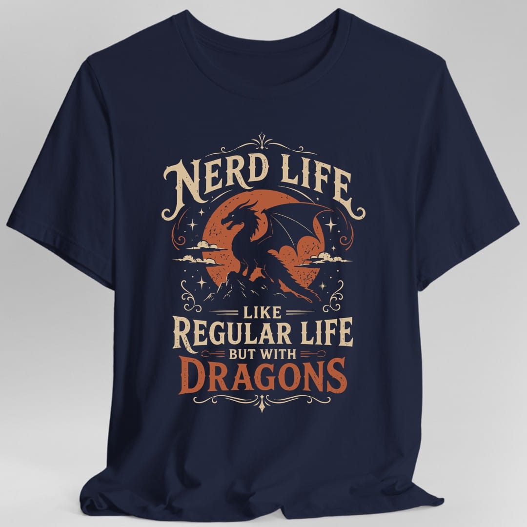 Printify T-Shirt Navy / S Nerd Life T-Shirt