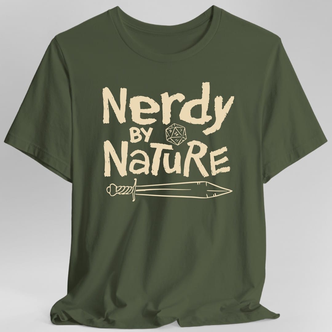 Printify T-Shirt Military Green / S Nerdy By Nature T-Shirt