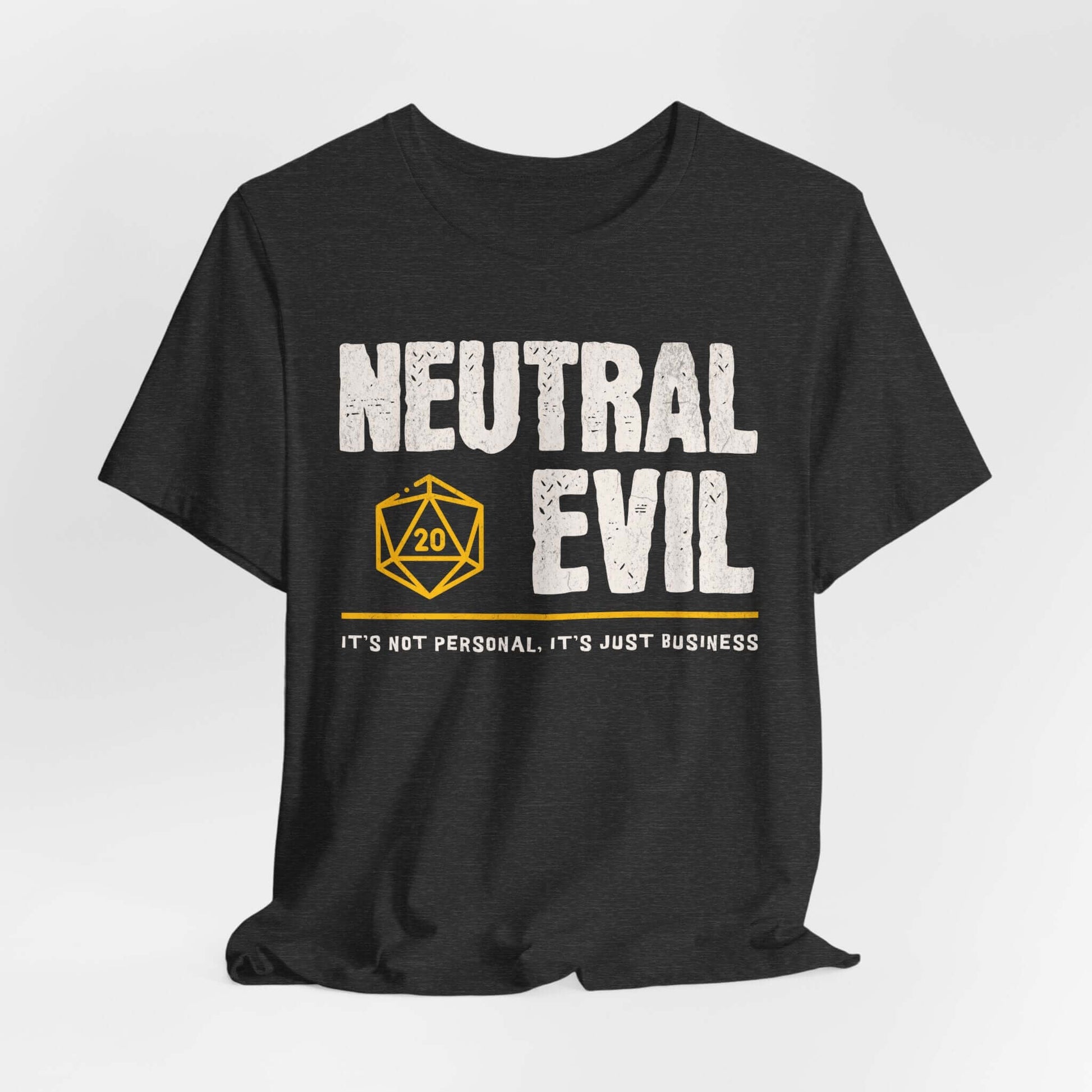 Printify T-Shirt Dark Grey Heather / S Neutral Evil Shirt - DnD Alignment T-shirt