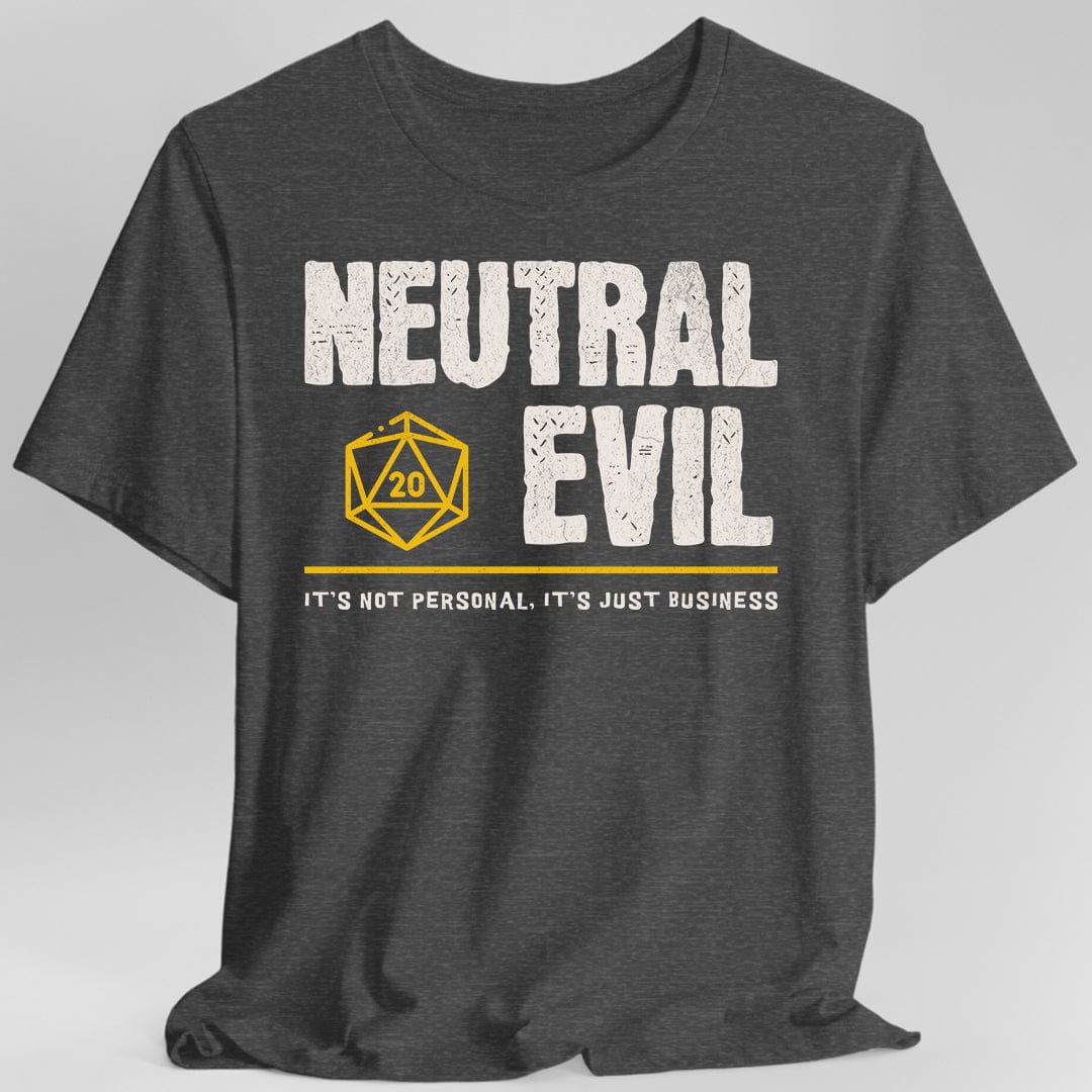Printify T-Shirt Dark Heather / S Neutral Evil Shirt - DnD Alignment T-shirt