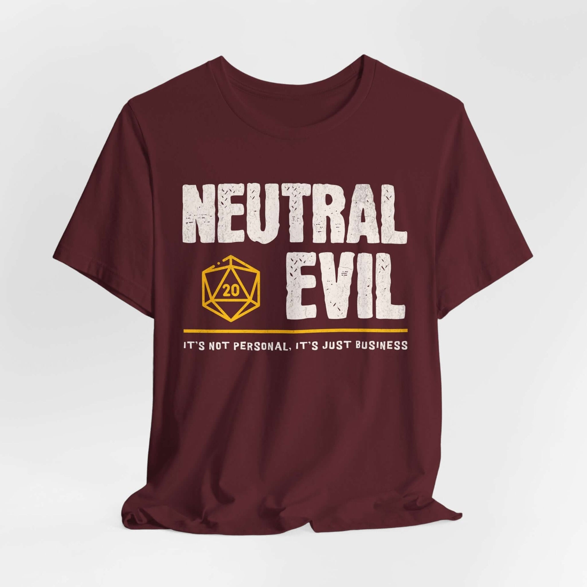 Printify T-Shirt Maroon / S Neutral Evil Shirt - DnD Alignment T-shirt