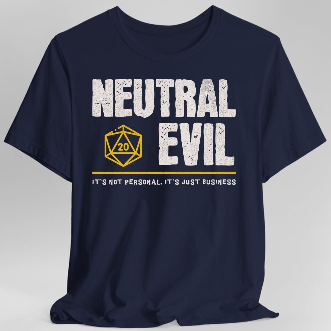 Printify T-Shirt Navy / S Neutral Evil Shirt - DnD Alignment T-shirt
