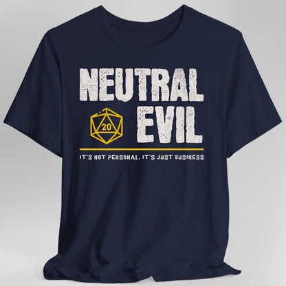 Printify T-Shirt Navy / S Neutral Evil Shirt - DnD Alignment T-shirt