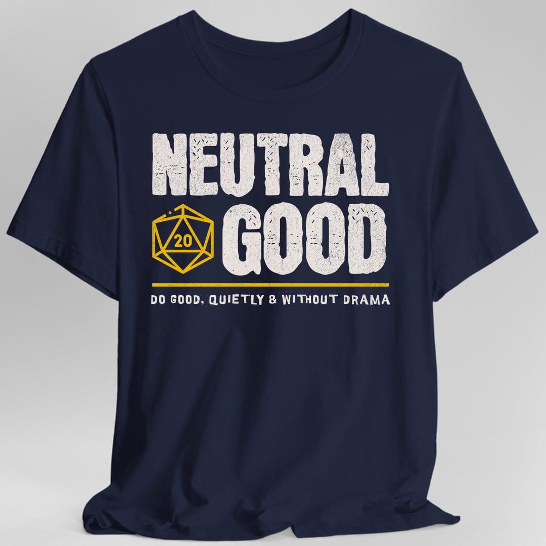 Printify T-Shirt Navy / S Neutral Good Shirt - DnD Alignment T-shirt