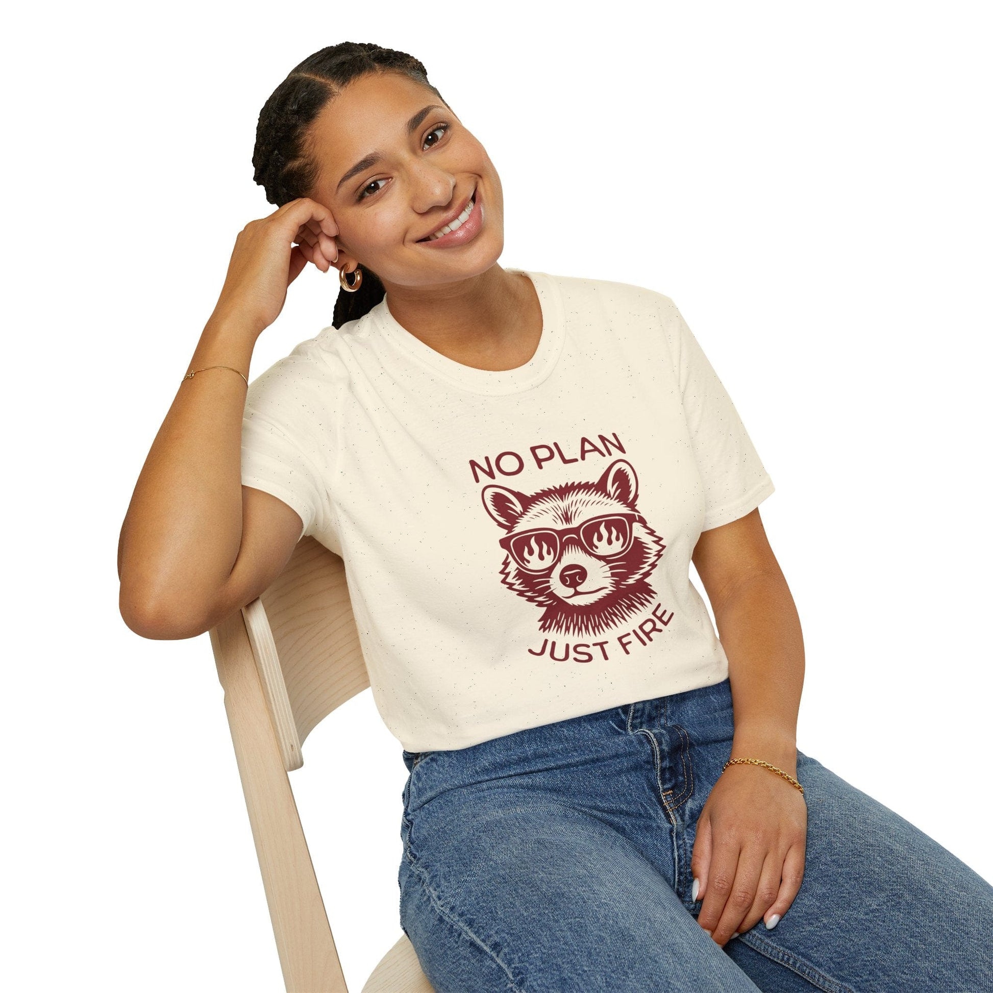Printify T-Shirt No Plan Just Fire DnD T-shirt