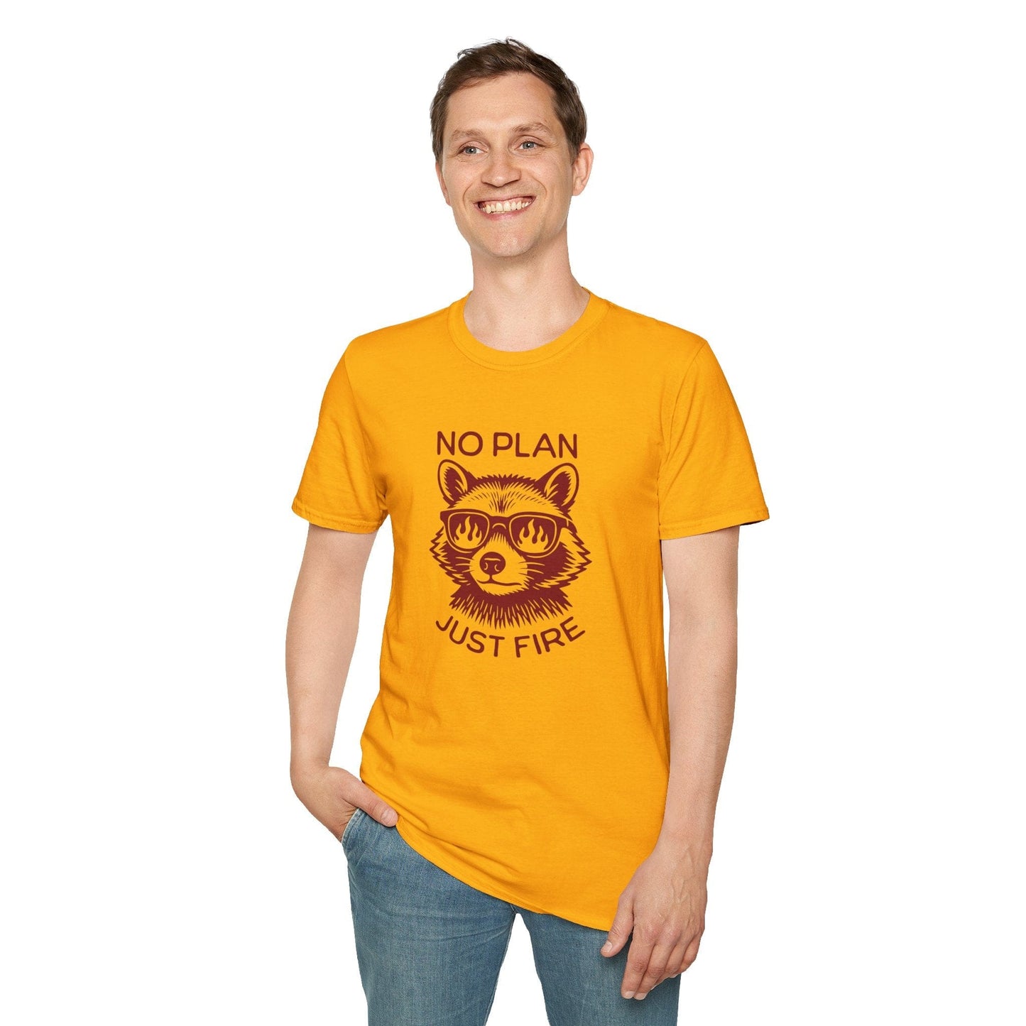 Printify T-Shirt No Plan Just Fire DnD T-shirt