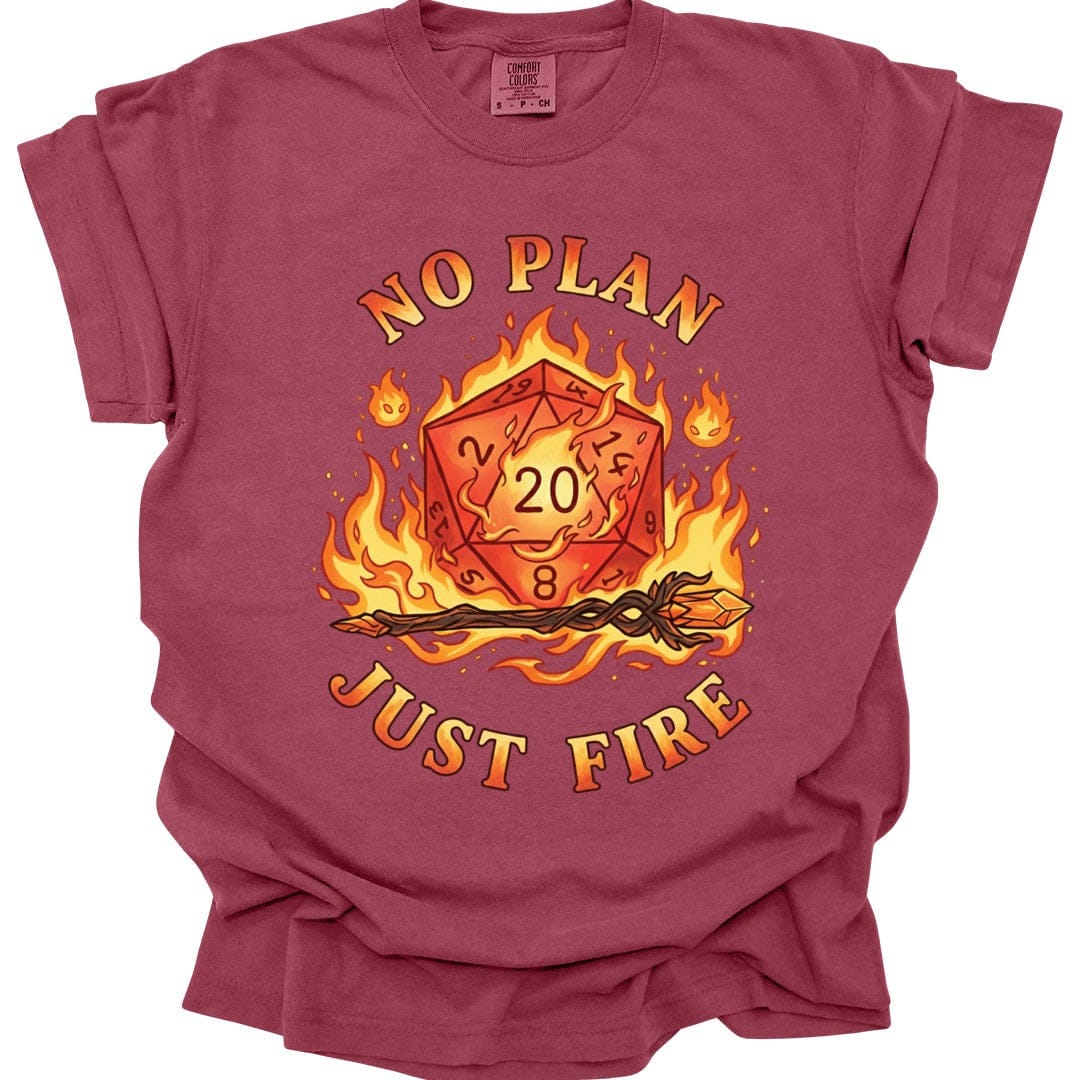 Printify T-Shirt Chili / S No Plan Just Fire T-Shirt - Comfort Colors