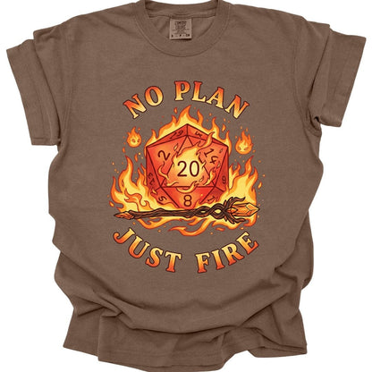 Printify T-Shirt Pepper / S No Plan Just Fire T-Shirt - Comfort Colors