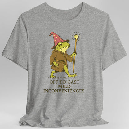 Printify T-Shirt Sport Grey / S Off to Cast Mild Inconveniences – Wizard Frog T-Shirt