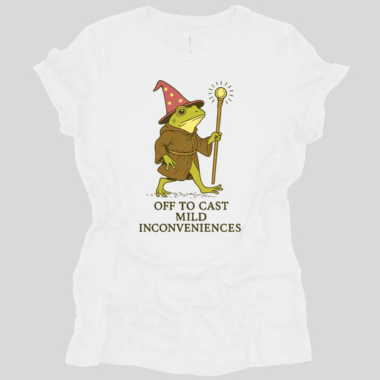 Printify T-Shirt White / S Off to Cast Mild Inconveniences Women's T-shirt