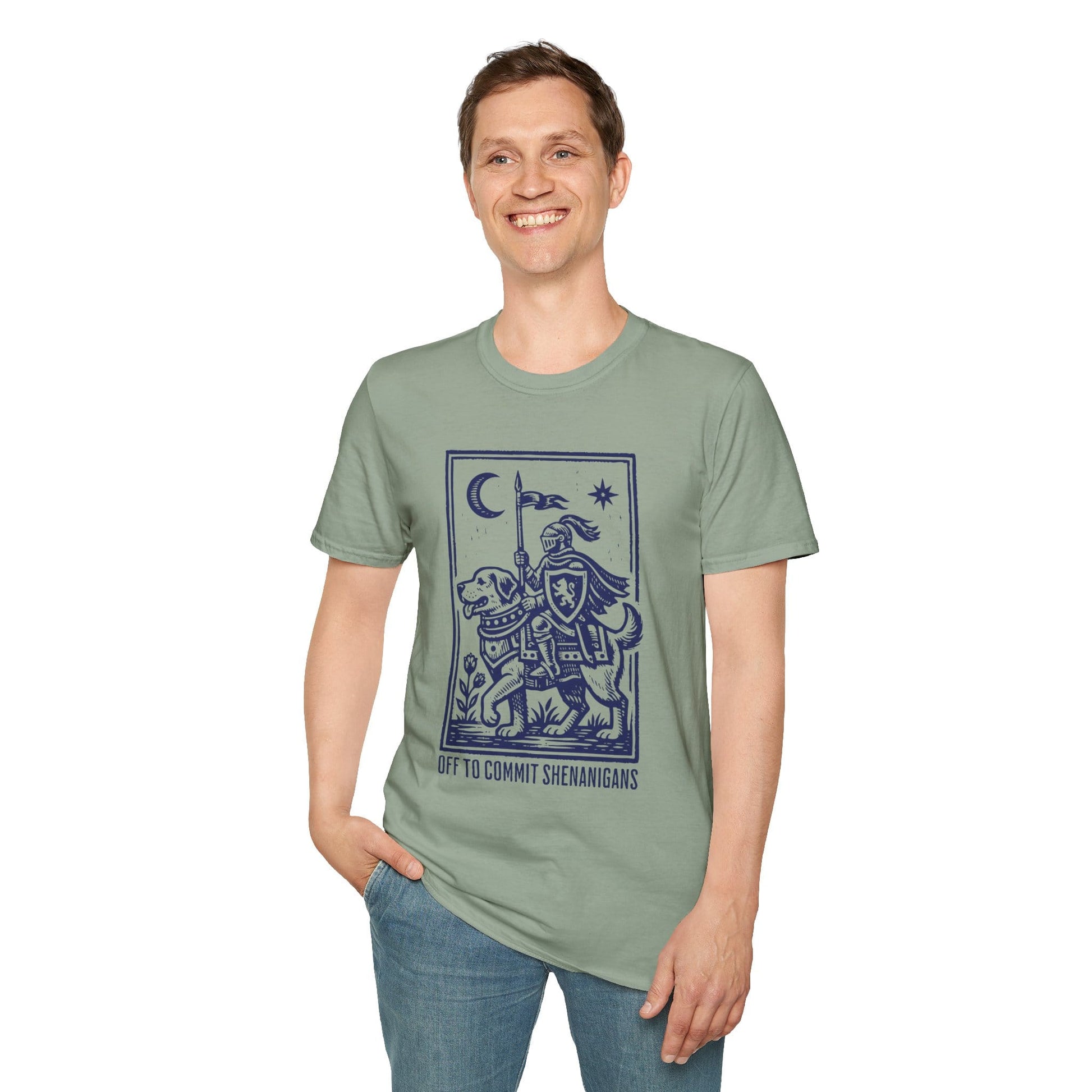 Printify T-Shirt Off To Commit Shenanigans Dog T-shirt