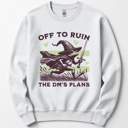 Printify Sweatshirt White / S Off to Ruin the DM’s Plans Sweatshirt