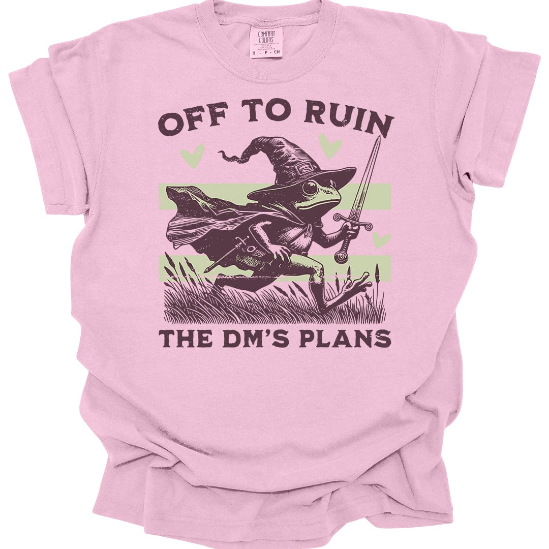 Printify T-Shirt Blossom / S Off to Ruin the DM’s Plans T-shirt - Comfort Colors