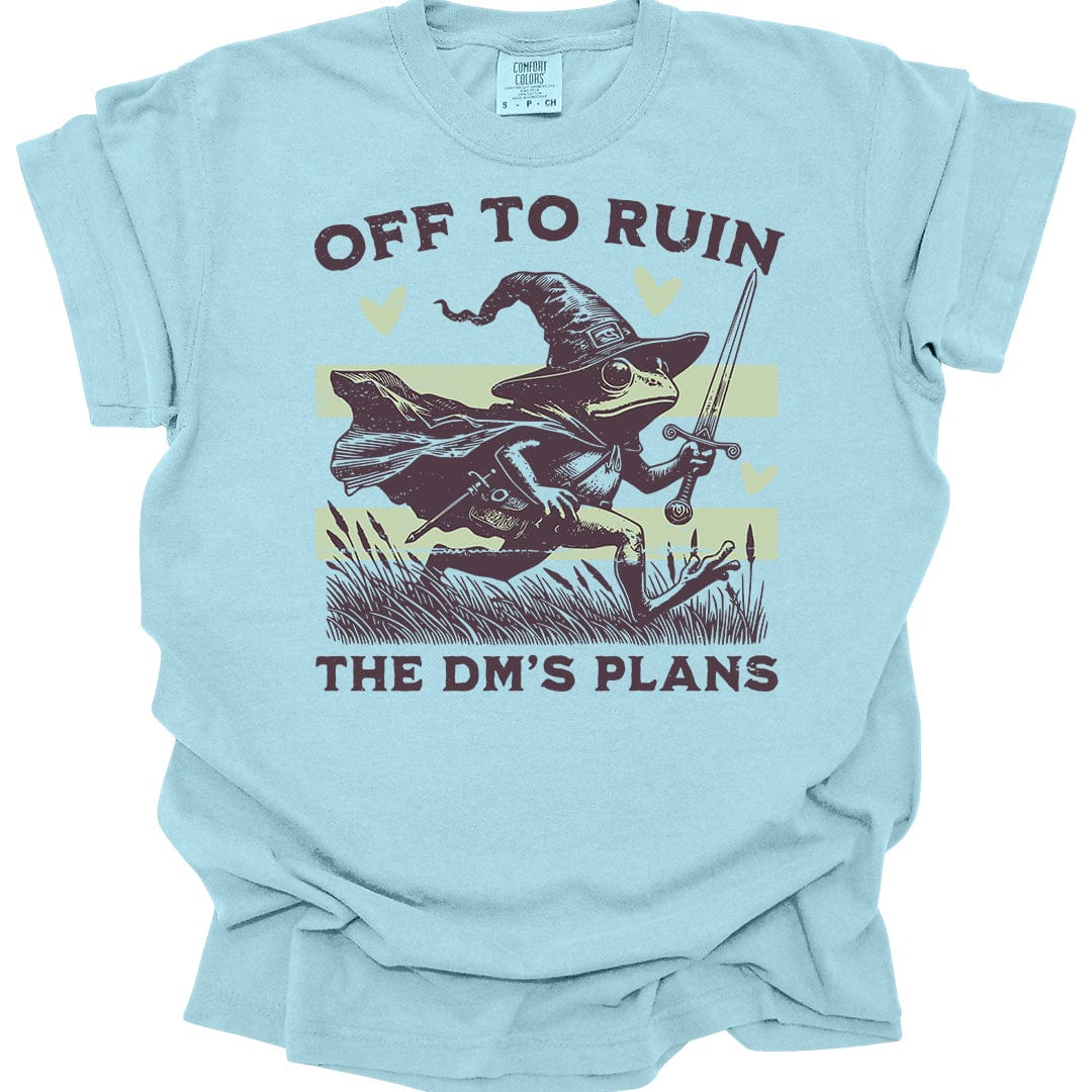 Printify T-Shirt Chambray / S Off to Ruin the DM’s Plans T-shirt - Comfort Colors