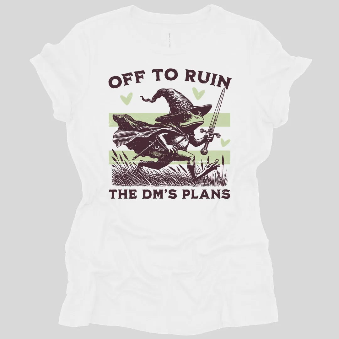 Printify T-Shirt White / S Off to Ruin the DM's Plans Women's T-shirt
