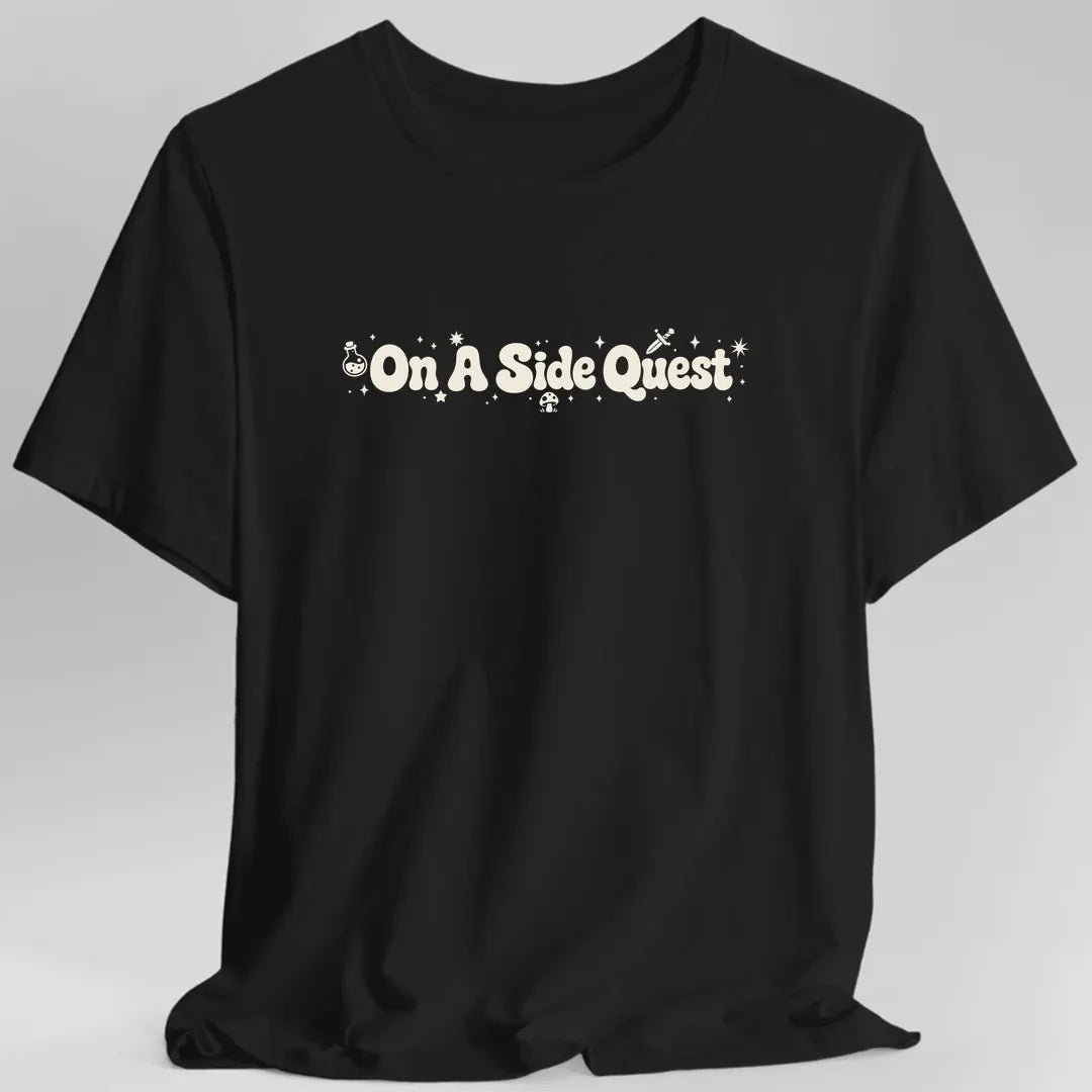 Printify T-Shirt Black / S On a Side Quest T-Shirt