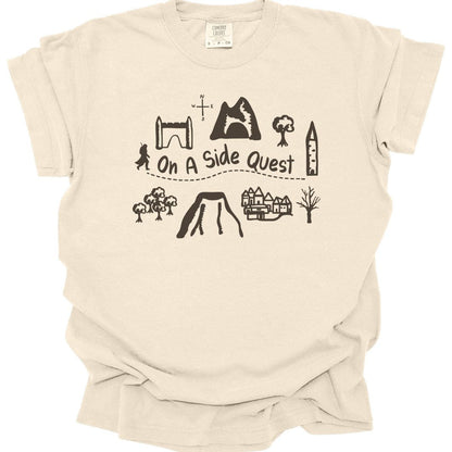 Printify T-Shirt Ivory / S On A Side Quest T-Shirt - Comfort Colors