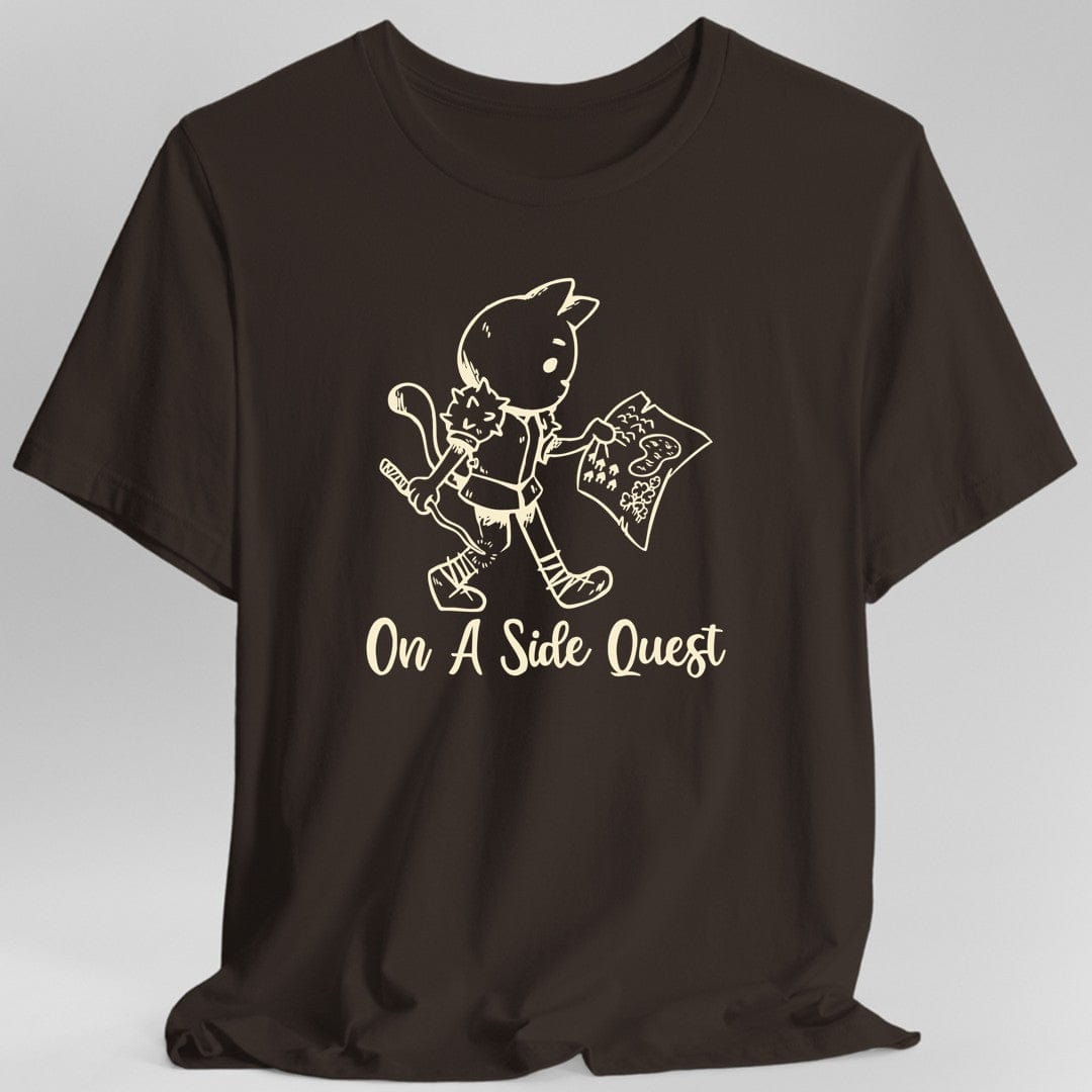 Printify T-Shirt Dark Chocolate / S On A Side Quest T-Shirt