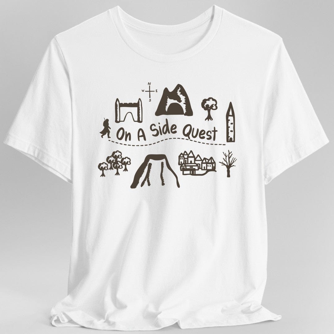 Printify T-Shirt White / S On A Side Quest T-Shirt