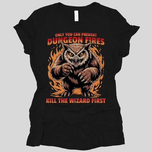 Printify T-Shirt Black / S Only You Can Prevent Dungeon Fires D&D Women's T-shirt