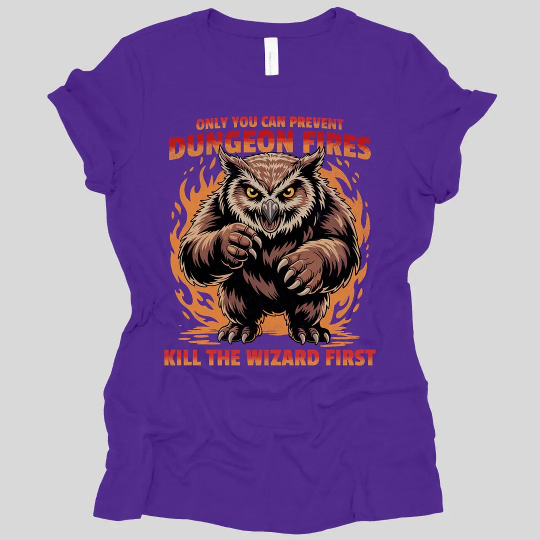 Printify T-Shirt Team Purple / S Only You Can Prevent Dungeon Fires D&D Women's T-shirt