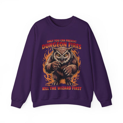 Printify Sweatshirt Purple / S Only You Can Prevent Dungeon Fires Funny D&D Sweatshirt