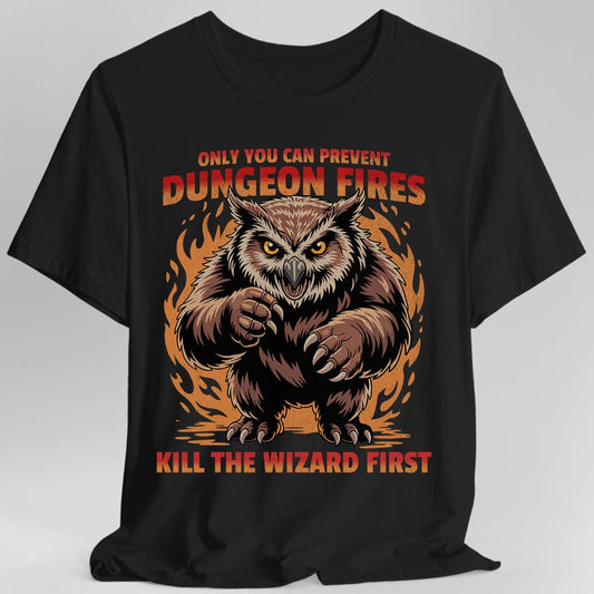 Printify T-Shirt Black / S Only You Can Prevent Dungeon Fires Funny D&D T-shirt