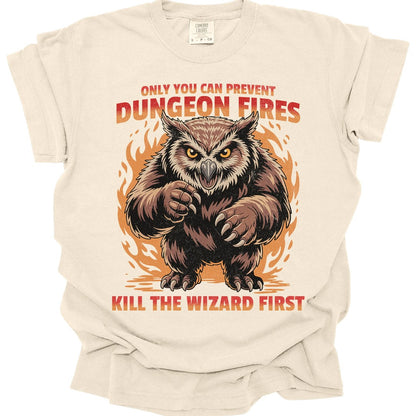 Printify T-Shirt Ivory / S Only You Can Prevent Dungeon Fires Funny D&D T-shirt - Comfort Colors