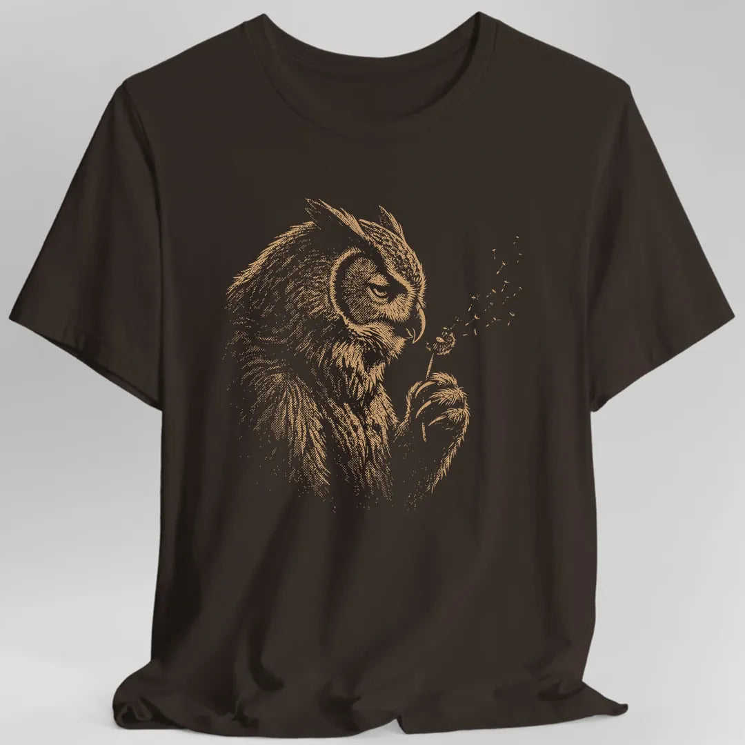 Printify T-Shirt Dark Chocolate / S Owlbear Dandelion T-Shirt