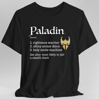 Printify T-Shirt Black / S Paladin Class Definition D&D T-Shirt