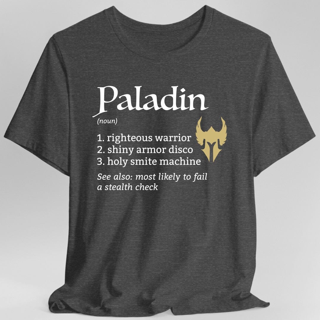 Printify T-Shirt Dark Heather / S Paladin Class Definition D&D T-Shirt