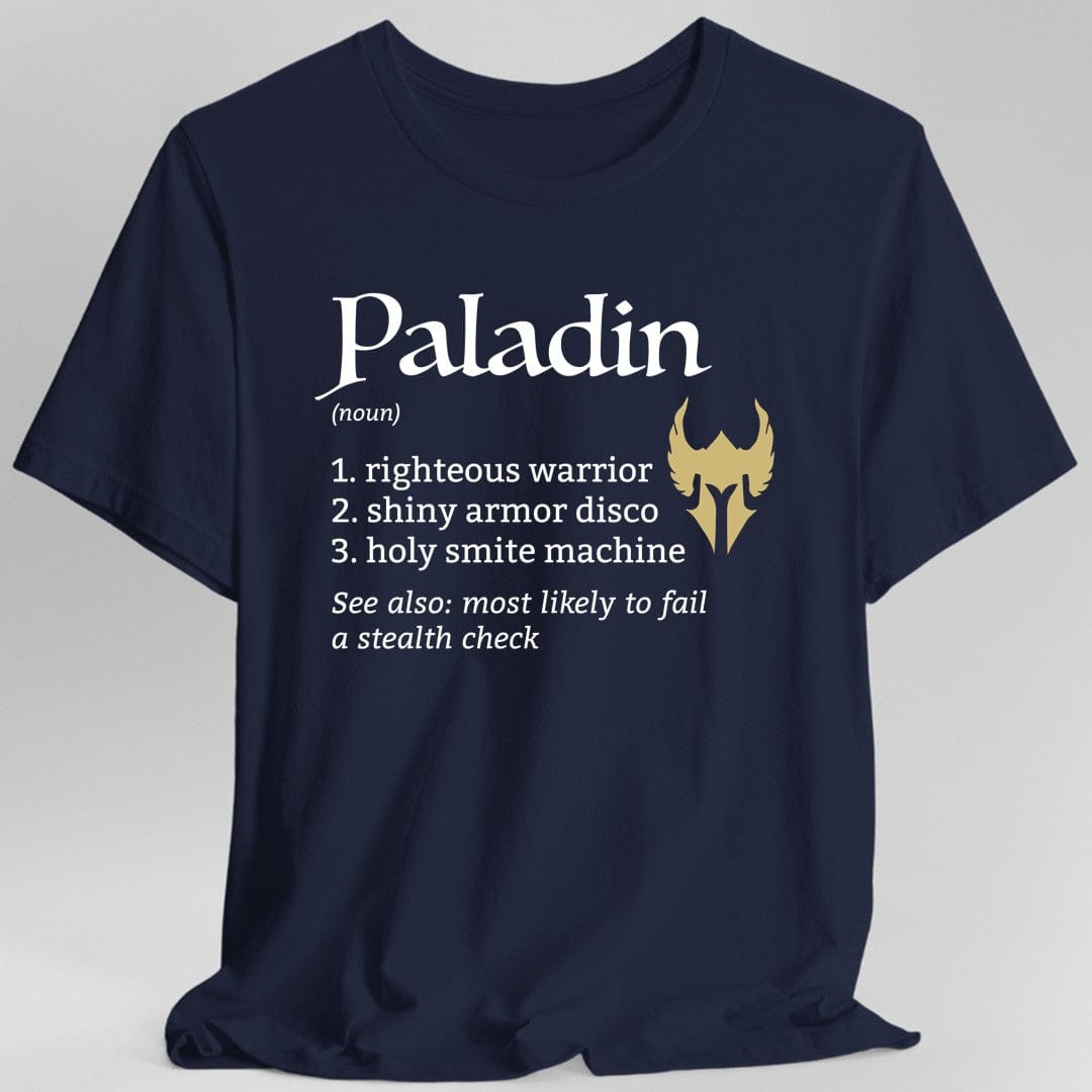 Printify T-Shirt Navy / S Paladin Class Definition D&D T-Shirt