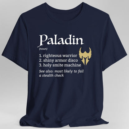 Printify T-Shirt Navy / S Paladin Class Definition D&D T-Shirt
