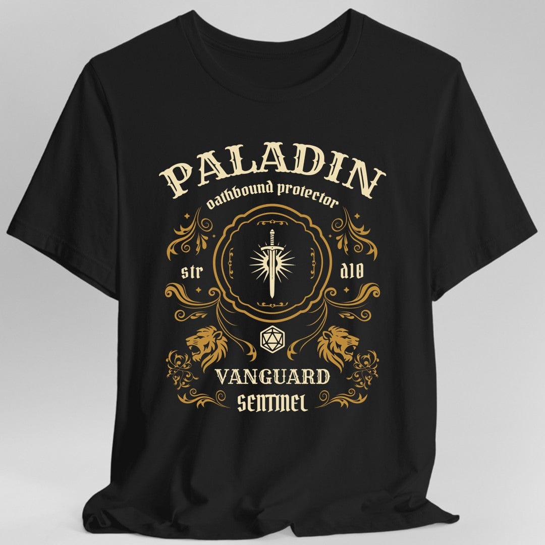 Printify T-Shirt Black / S Paladin Class Vintage Label T-Shirt
