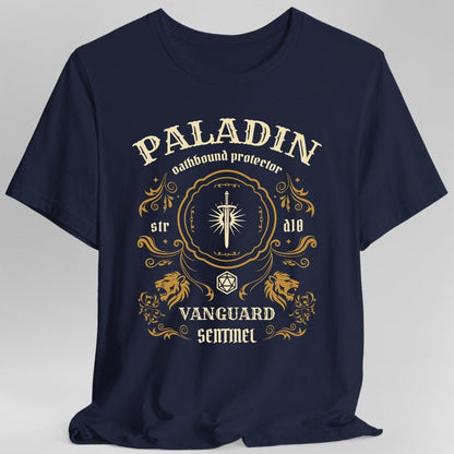 Printify T-Shirt Navy / S Paladin Class Vintage Label T-Shirt