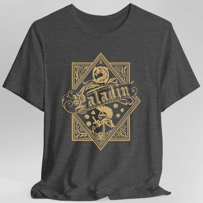 Printify T-Shirt Dark Heather Grey / S Paladin D&D Class Emblem T-shirt