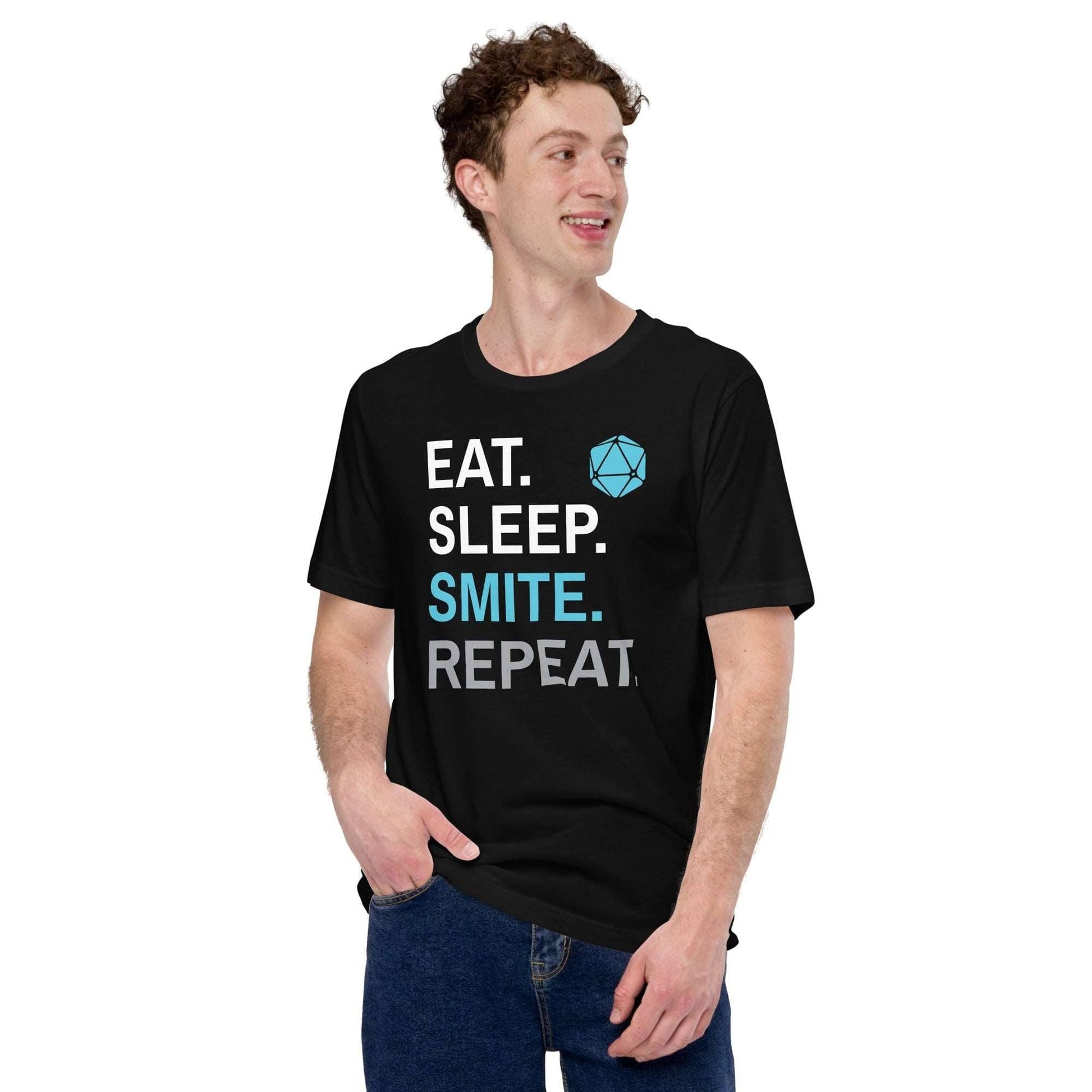 Printify T-Shirt Paladin Smite T-Shirt – 'Eat, Sleep, Smite, Repeat'