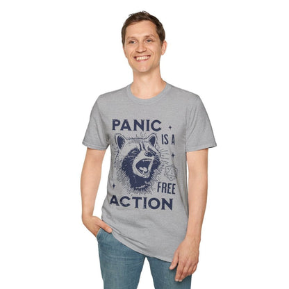 Printify T-Shirt Panic Is A Free Action Shirt