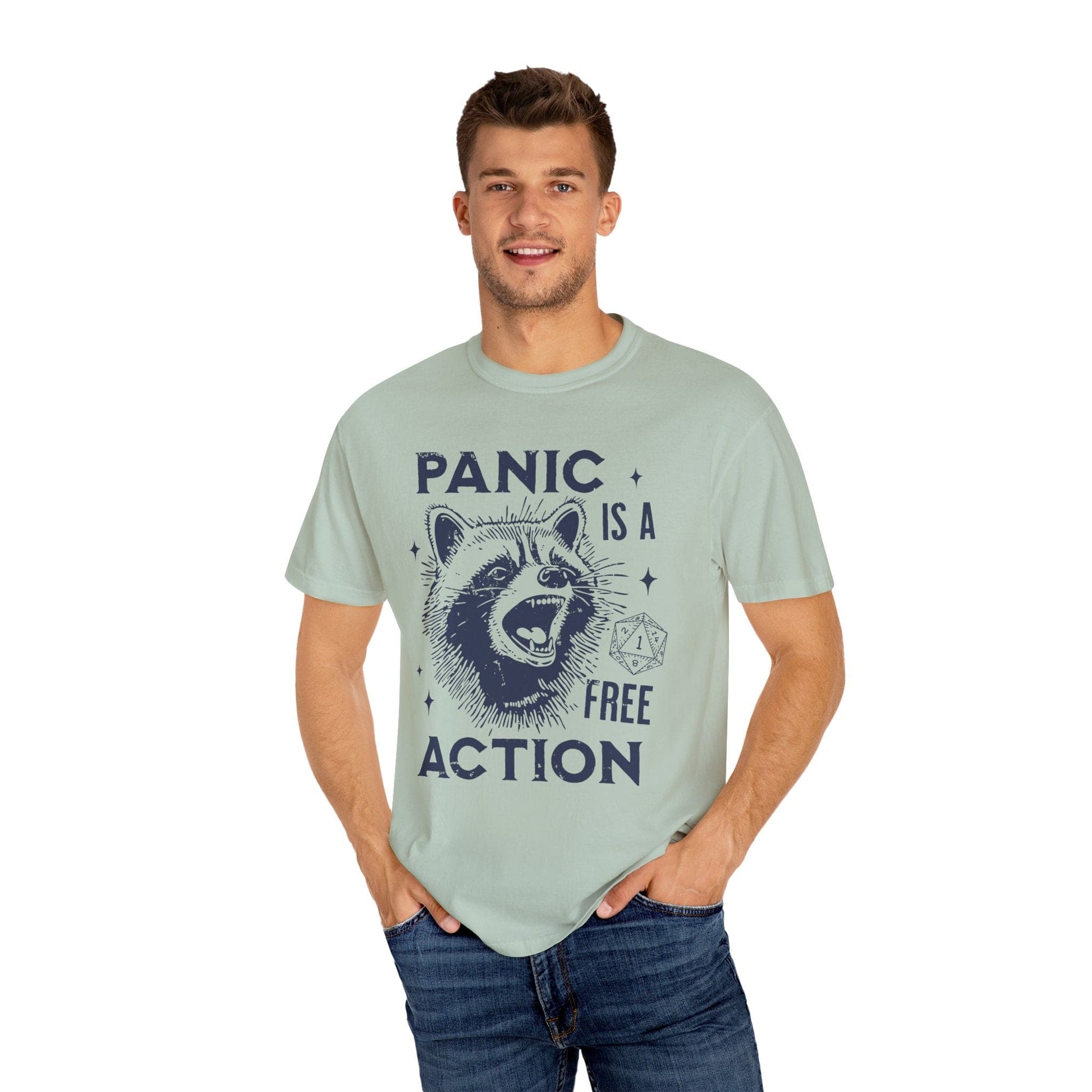 Printify T-Shirt Panic Is A Free Action Shirt - Comfort Colors