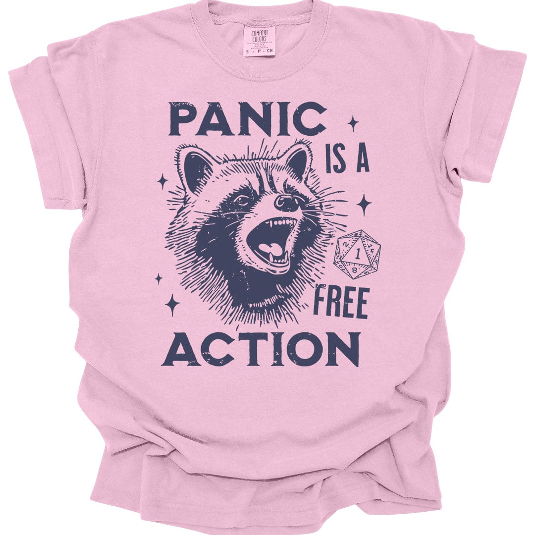Printify T-Shirt Blossom / S Panic Is A Free Action Shirt - Comfort Colors
