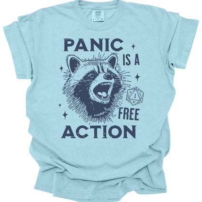Printify T-Shirt Chambray / S Panic Is A Free Action Shirt - Comfort Colors