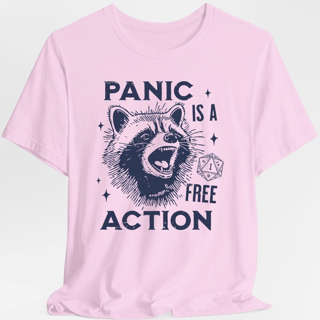 Printify T-Shirt Light Pink / S Panic Is A Free Action Shirt