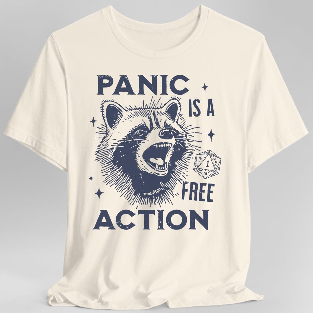 Printify T-Shirt Natural / S Panic Is A Free Action Shirt