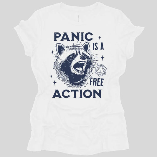 Printify T-Shirt White / S Panic Is A Free Action Women's T-shirt