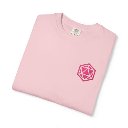 Printify T-Shirt Blossom / S Pink D20 Embroidery T-Shirt - Comfort Colors