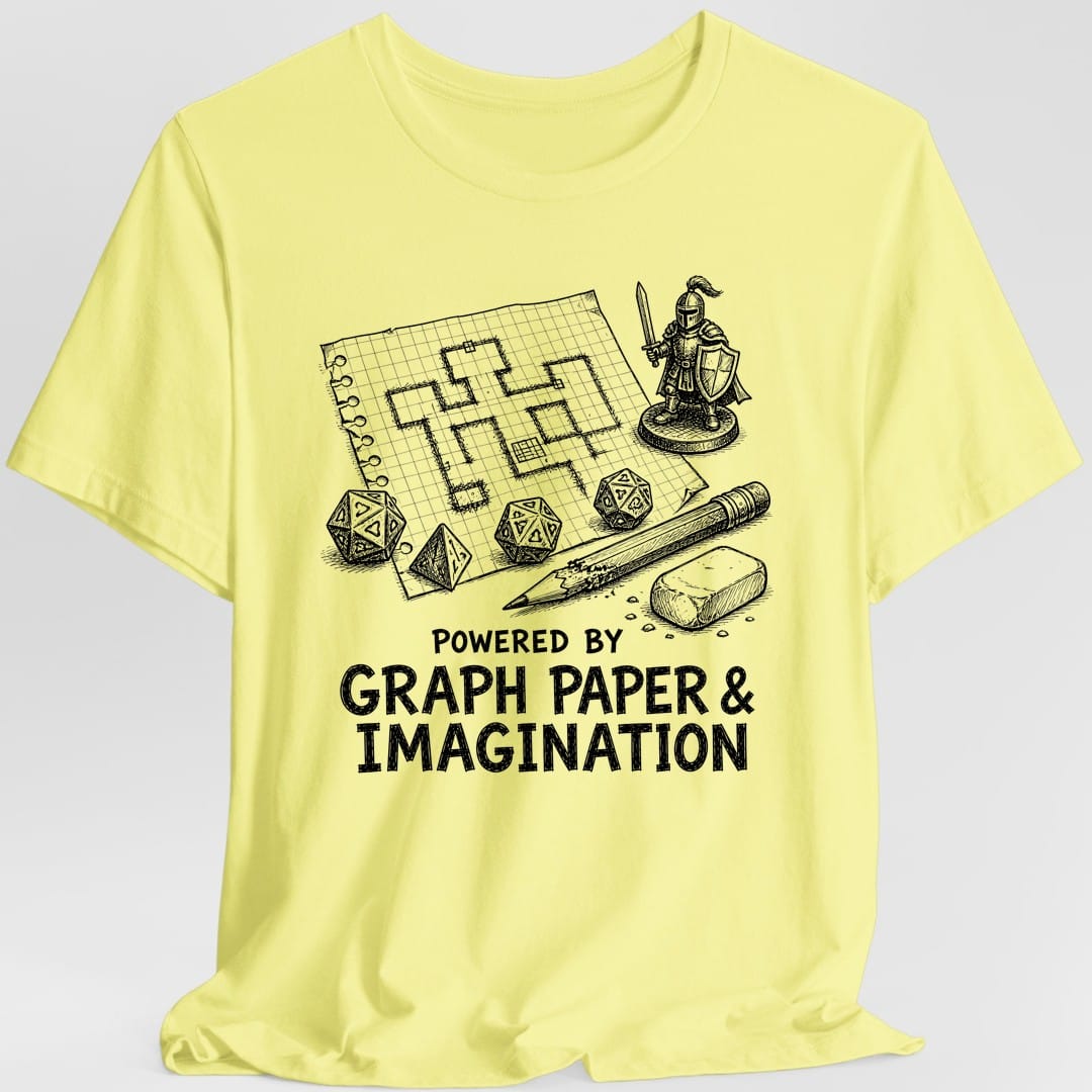 Printify T-Shirt Cornsilk / S Powered By Graph Paper T-Shirt
